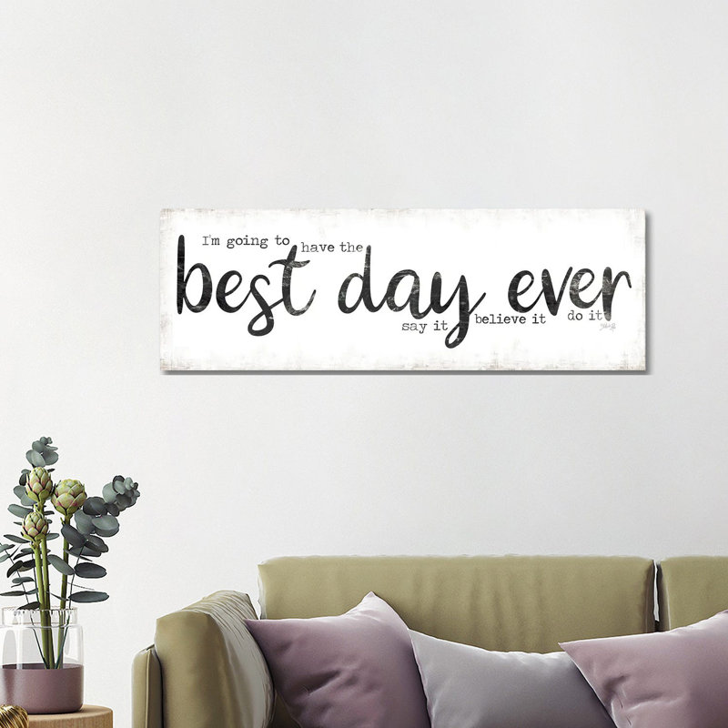 Best Day Ever by Marla Rae - Panoramic Print on Canvas, Wrapped Canvas, 30.48 cm H x 91.44 cm W x 3.175 cm D