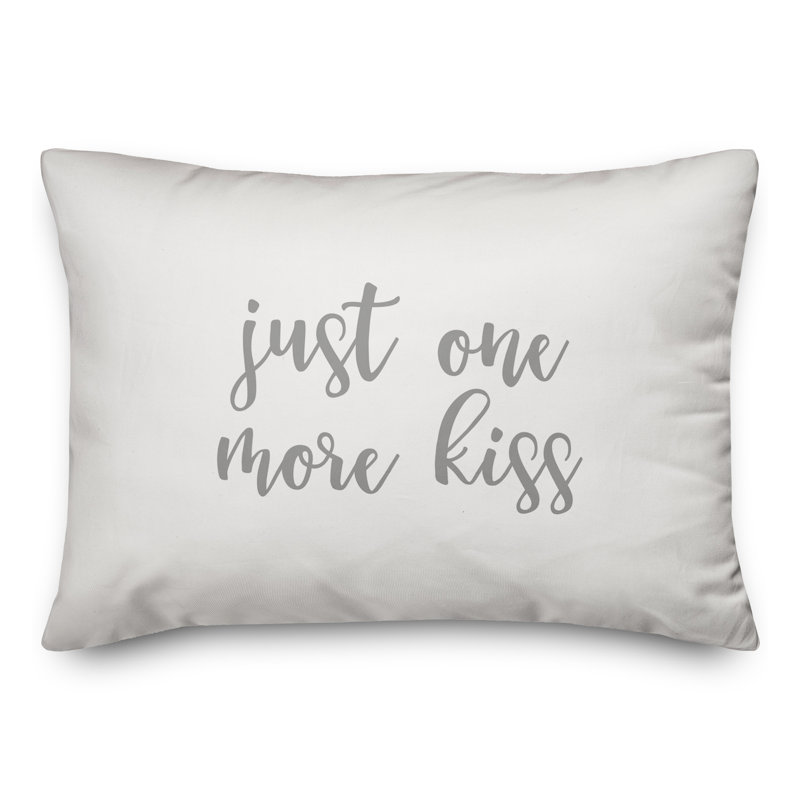  Coussin Just Just More Kiss, Gris / blanc