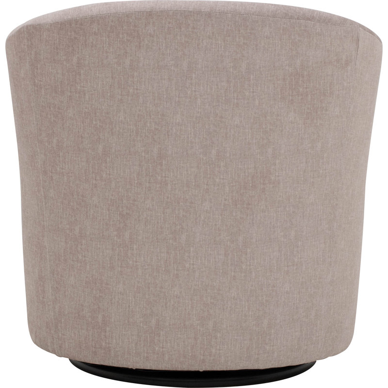 Anrea 30.5" W Polyester Swivel Barrel Chair, Aston Rose Polyester Blend