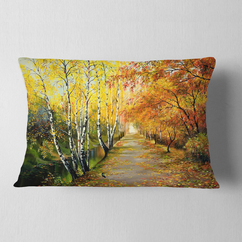 Coussin paysage magnifique paysage d'automne, Rectangle, 12 po x 20 po