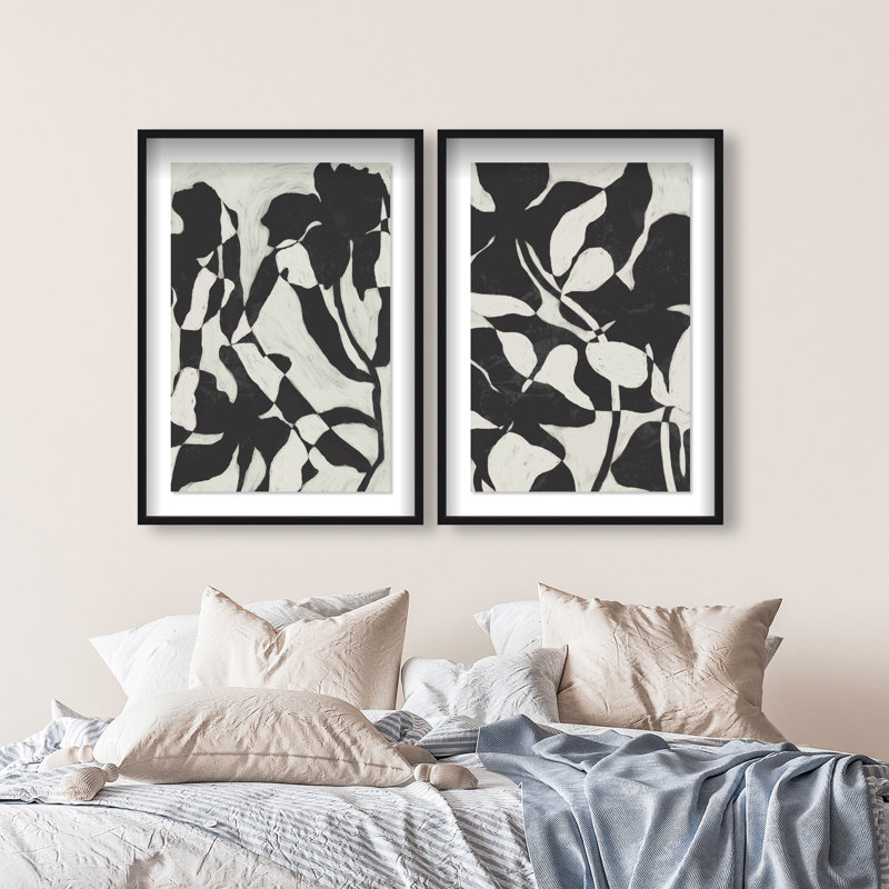 Contrast Nature Set Set by Oliver Gal, 93"H x 63"W, Black Shadowbox