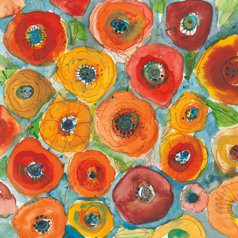 Sun Poppies II, H 36 po x l 36 po x P 1,25 po