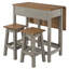 Ensemble de salle à manger en bois de pin massif pour 2 personnes Loveday-716076667-716076659-716076663