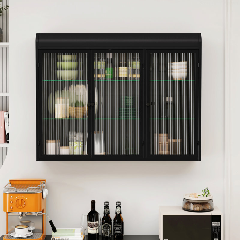 Buffet de cuisine, buffet, armoire de cuisine murale, Noir, noir, noir, noir