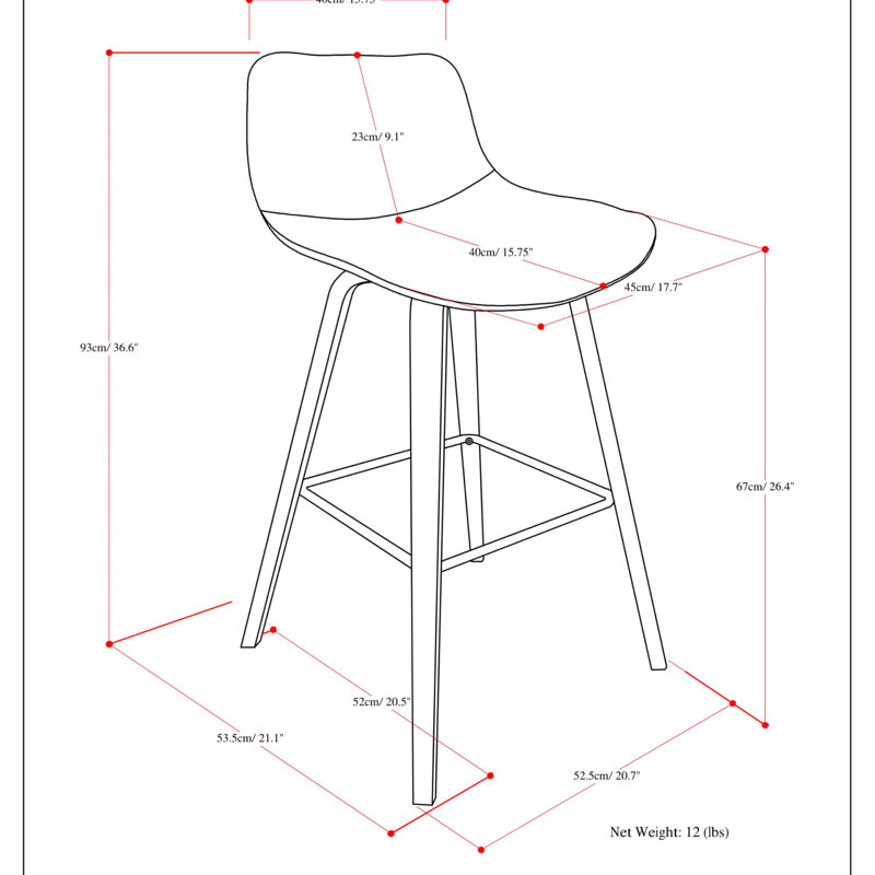 Tabouret de bar Harvard Bentwood, Bleu