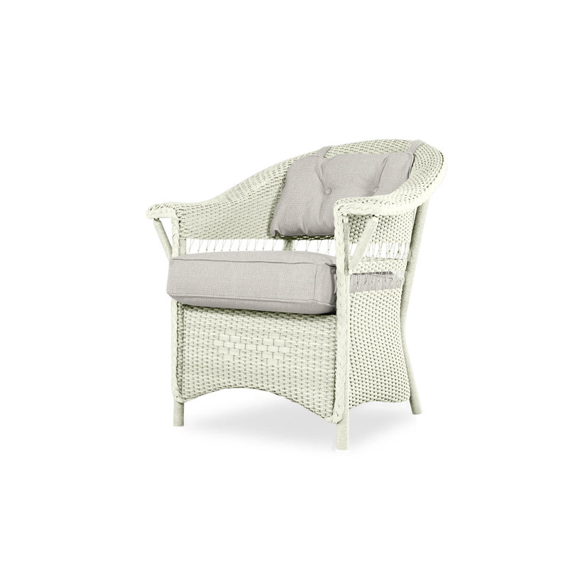 Nantucket Outdoor Dining Armchair, Flagship Lapis Sunbrella®, Ivory