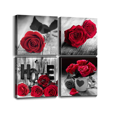 4 Piece Wrapped Canvas Wall Art