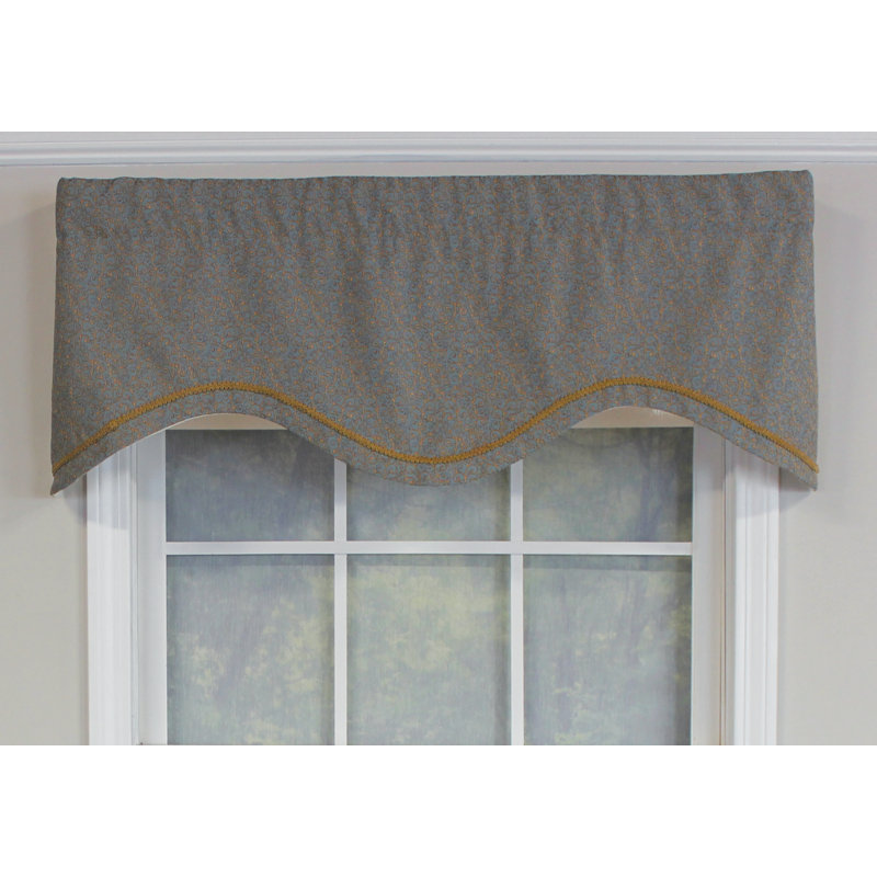 Cotton Blend Scalloped Window Valance