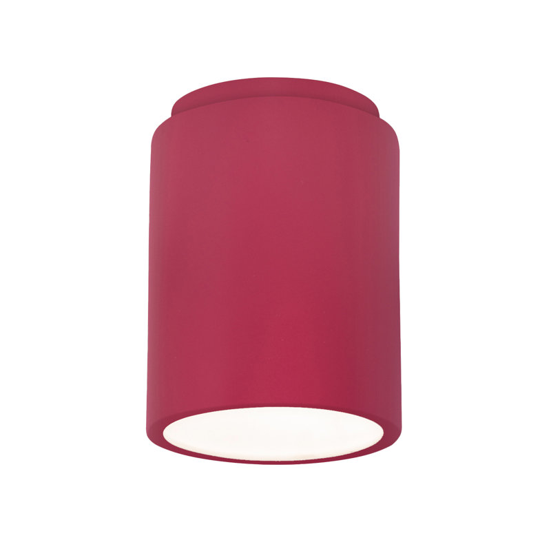 Sumatra Ceramic Flush Mount, Rose Pink, Incandescent (Not Included)