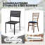 Ensemble repas pour 10 personnes en aluminium avec trou pour parasol et chaises empilables-815252099