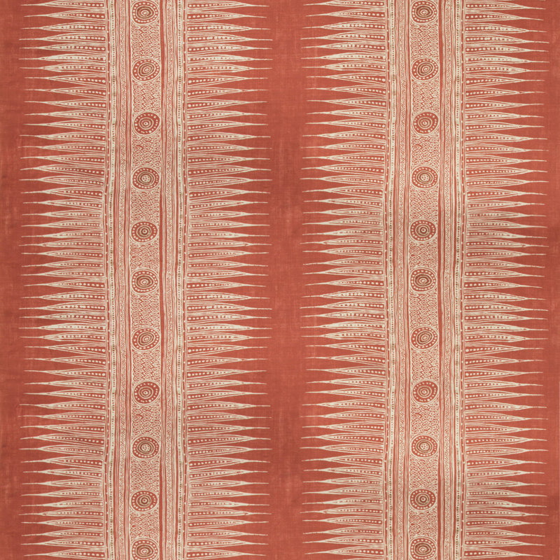 Indian Zag Fabric, Madder