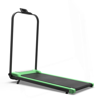 Foldable Treadmill with Handle Bar & Incline, 2 in 1 Upgrade Portable Under Desk Walking Pad and Vibration Pad with Remote Control for Home Office Small Spaces