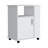 Kitchen Cart, Three Side Shelves, White Finish