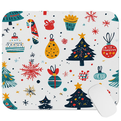 Holiday Christmas Tree Dreams XIII Holidays Christmas Modern Gaming Cute Office Laptop Desk Pad Gift Mat Square Rectangle Non-Slip Mousepad
