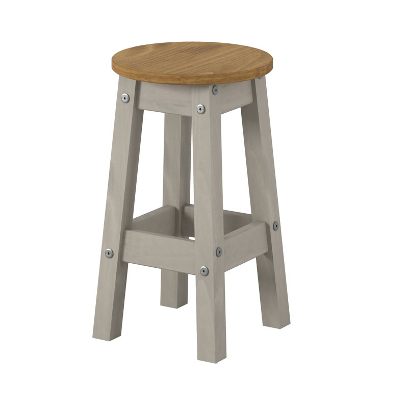 Starr Solid Wood Counter Stool, Grey