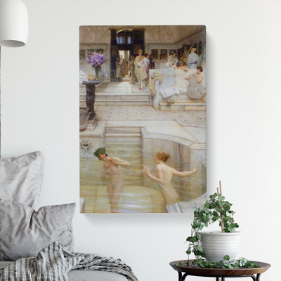 A Favourite Custom by Lawrence Alma-Tadema - Wrapped Canvas