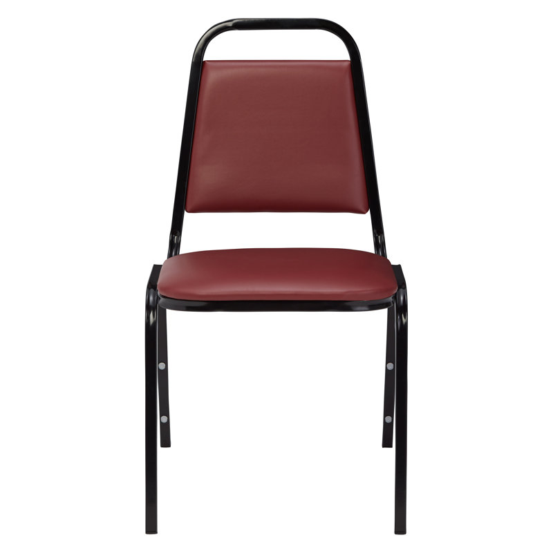 Chaise empilable en vinyle 9100 Series, Bourgogne agréable, 2