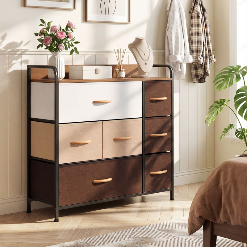 Commode de rangement 7 tiroirs Holloman