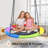 40 inch Saucer Tree Swing with LED Lights, 2 Tree Hanging Straps-97925229