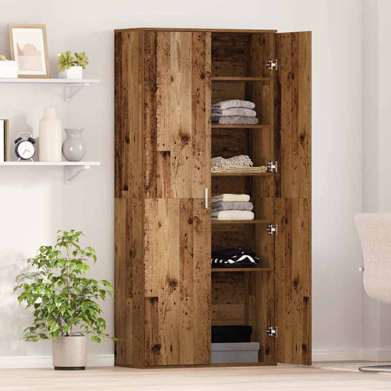 Highboard 80 X 35 X 180 Cm Engineered Wood, Old Wood