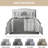 Kath Microfiber Jacquard 15 Piece Comforter Set-1861672269-1862213960