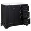 Meuble-lavabo transitionnel de 36 po avec lavabo en céramique, portes à fermeture douce, tablette réglable et grand espace de rangement-115705953