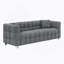 Canapé confortable en molleton avec coussins décoratifs et fabrication robuste pour la détente-1765747627