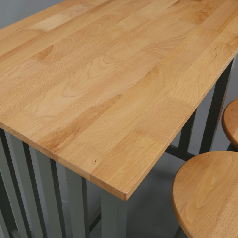 23.5 " W Kitchen Island Set with Solid Wood Top