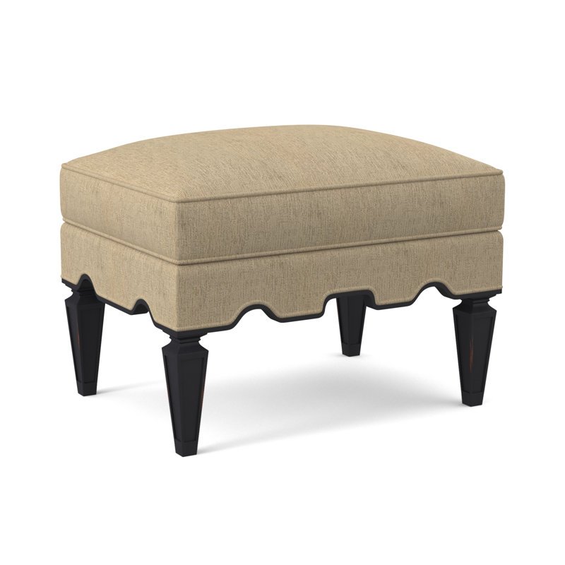 Palm Ottoman, Vintage Ebony, Margaret Uniform Polyester Blend