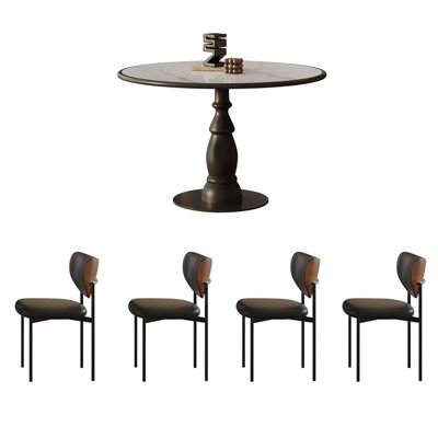 Ensemble de table à manger et de chaises de style rétro français