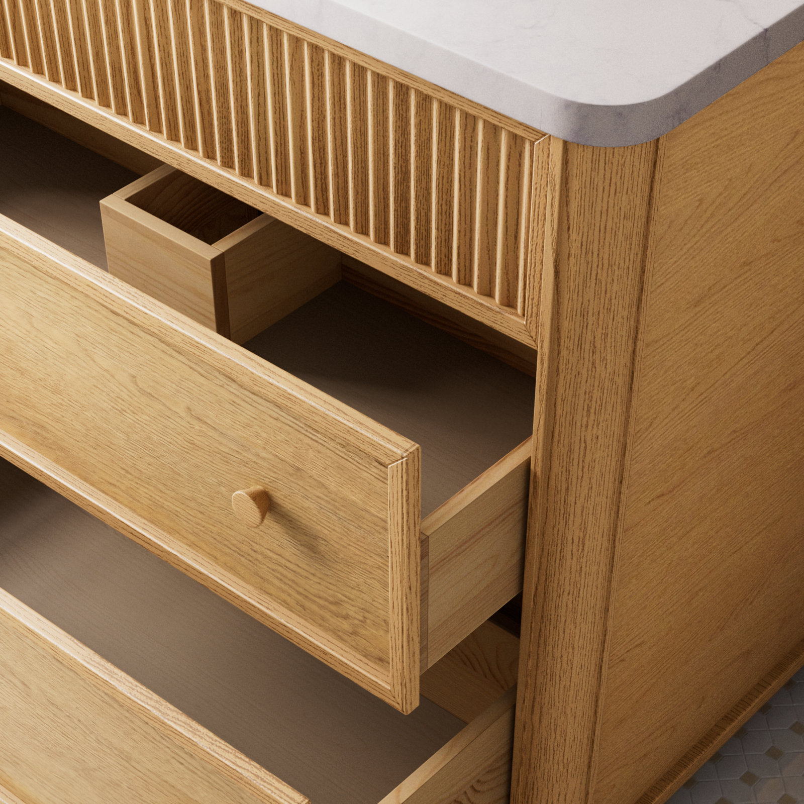 Kennedy Oak Single Bathroom Vanity, 72", Enhanced Natural Oak