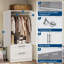 Armoire de rangement pour vêtements autoportante