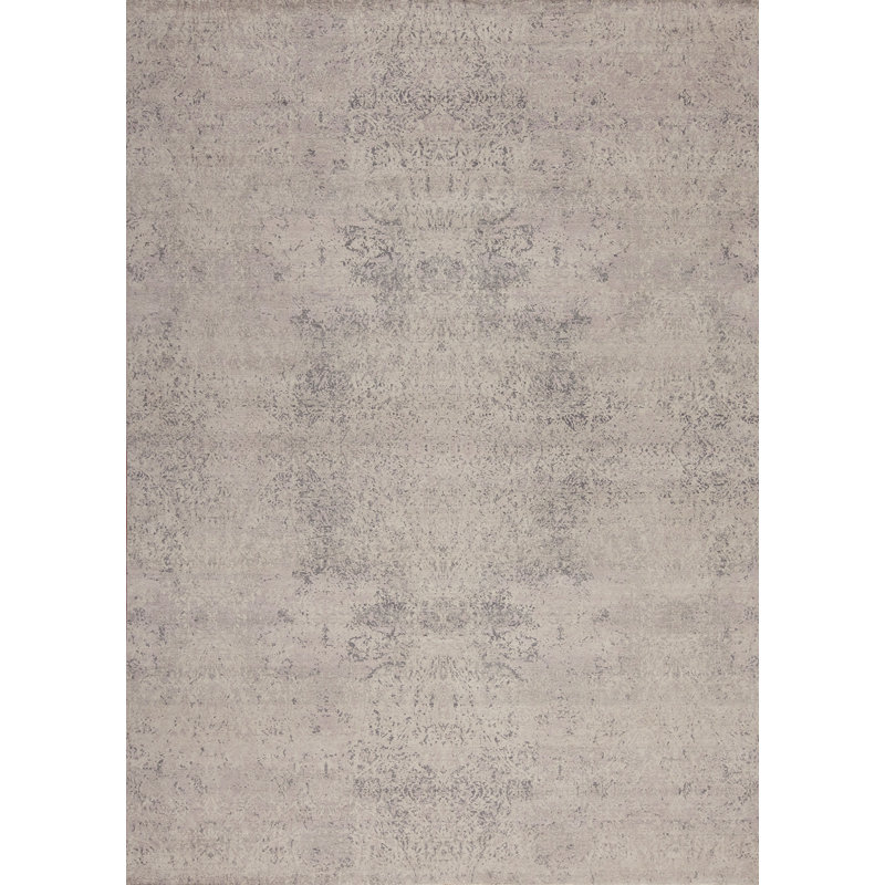 Pinnacle Hand Knotted Wool Area Rug in Purple