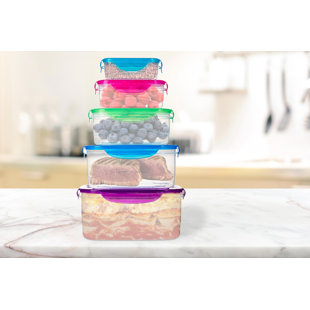 3 Set Pink Food Storage Nesting Bowls w/ Lids Freezer Microwave Safe  Watertight