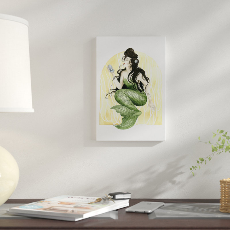« déco sirène i », impression sur toile, H 60 po x l 40po x P 1,5 po, Toile tendue, Pas de tapis