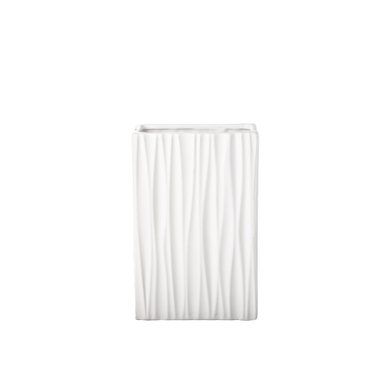 Ceramic / Porcelain Floor Vase, 9" H x 6" W x 3.5" D