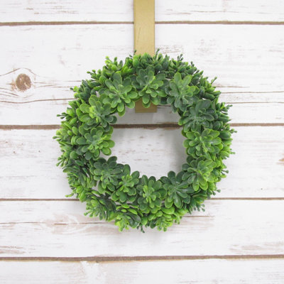 7.5" Frosted Succulent Gem Lotus Wreath