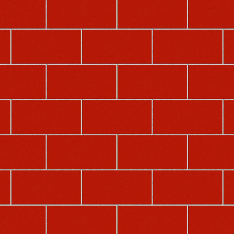 Projectos 4" x 8" Ceramic Subway Wall & Floor Tile, Bold Red