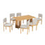 Ensemble de table de salle à manger en bois pour 6 personnes avec 6 chaises rembourrées Trexm-855436904