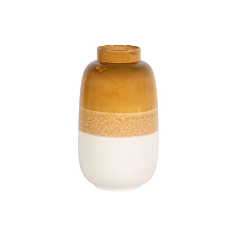 WHITE CERAMIC VASE, overall height- 41cm