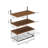 Floating Nightstand Metal Geometric Modern Nightstand for Wall Minimalist Floating Bedside Tables Bedroom Side Table Bedside Shelf Small Night Stand Weathered Walnut