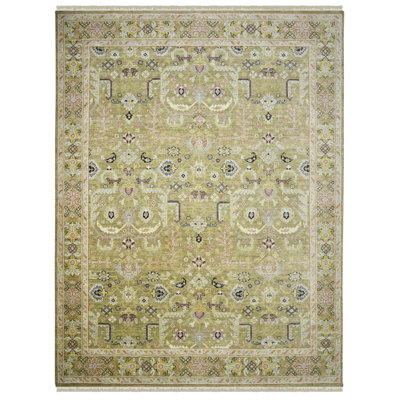 Hillard Hand Knotted Wool Geometric Indoor Rug