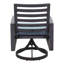 Chaise de patio pivotante avec coussin
