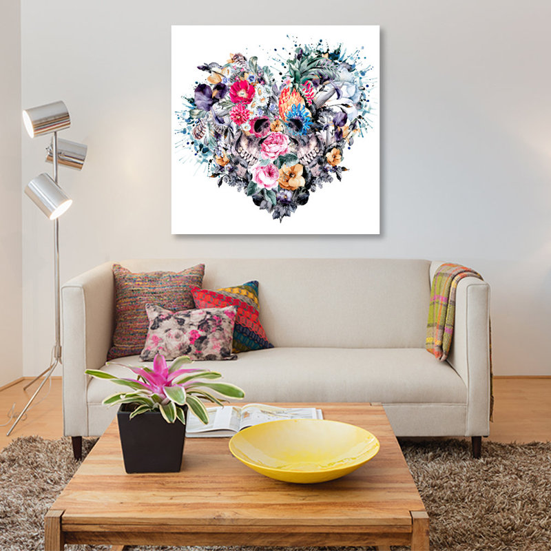 «Floral Forever», impression sur toile, H 12 po x l 12 po x P 0,75 po, Pas de tapis, Toile tendue