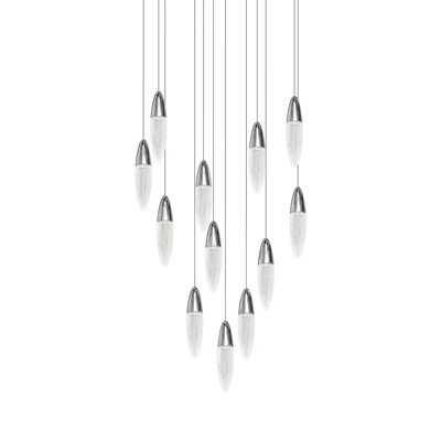 Luminaire suspendu rond 12 lumières Sultana