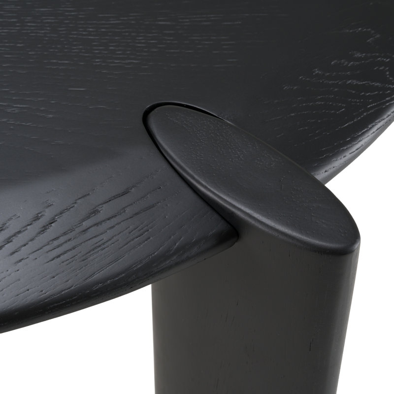 Bart  Denby - Modern Black Oval Dining Table