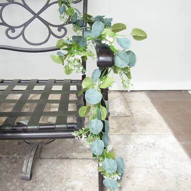 Artificial Vines Faux Eucalyptus Garland, 2 Pack Fake Eucalyptus