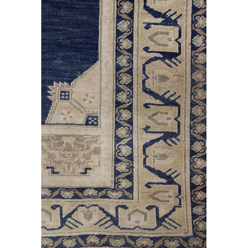 Tapis unique beige / bleu 4 pi 11 po x 7 pi 11 po Taspinaire