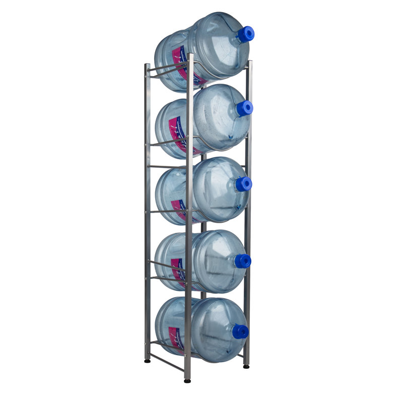  Water Jug Stand, Holds five 5 Gallon Jugs, Water Cooler, Rack, Metal, 13.5"L x 13.5"W x 54"H