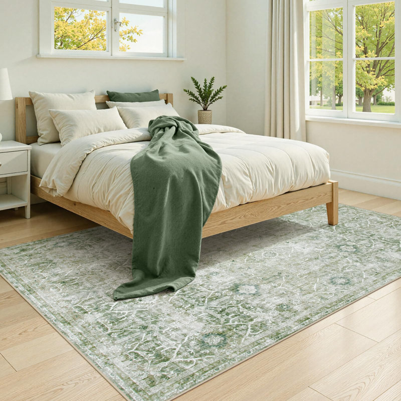 Tapis lavable rétro Tribal Cashmere, Rectangle 5 pi x 7 pi